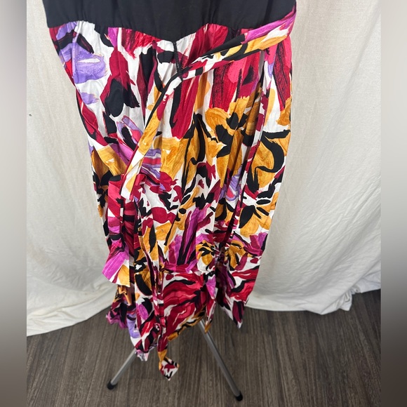 Donna Morgan Berry & Black Meadow Midi Dress Size 8P (12UK) NWT - Picture 14 of 17